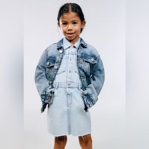 Zara denim skater dress